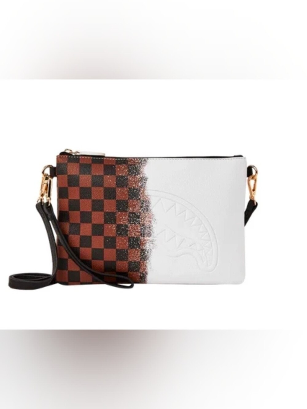 SPRAYGROUND SPRAYSHARKS WORLDWIDE CROSSOVER CLUTCH W/SHOULDER STRAP